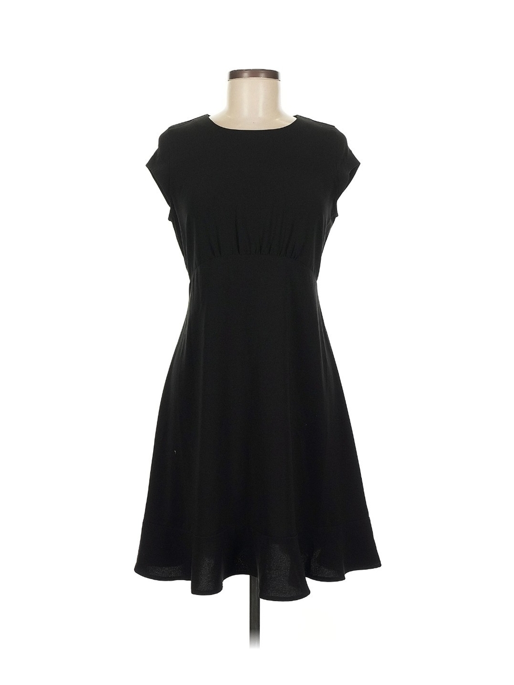 Banana Republic Black Midi Fit-and-Flare Dress